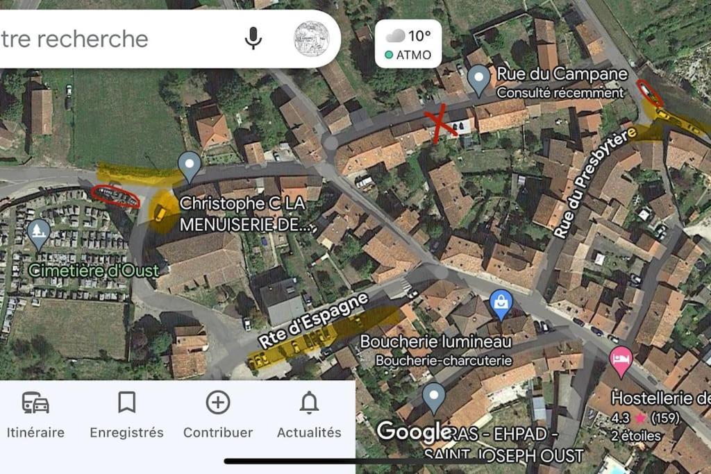 La Petite Ourse Maison De Village A Oust Exterior foto